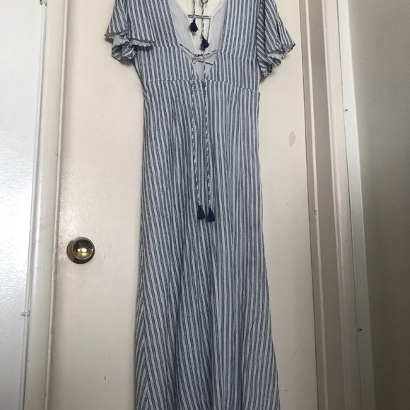 Striped Tulip Maxi Dress (Large) - Picture 4 of 7